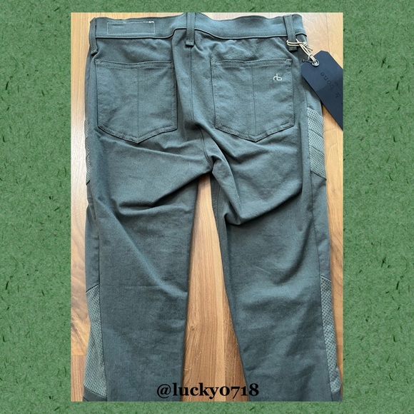 Rag & Bone NWT Halifax Skinny Army Green Military Moto Style Jean Sz 27 - Picture 5 of 7